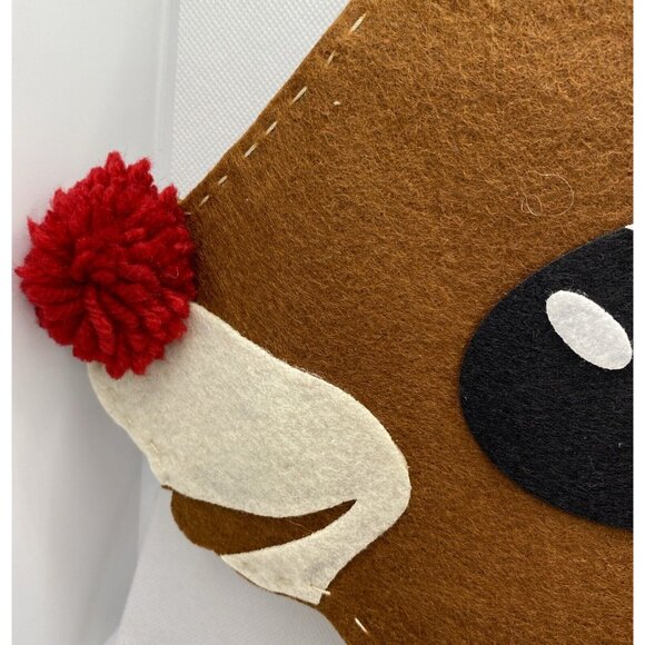 Pottery Barn Kids Rudolph the Red Nosed Reindeer Chair Backer Felt Greyson - Picture 4 of 12